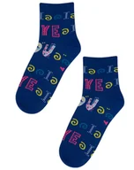 Skarpetki damskie - SKARPETY WOLA PERFECT WOMAN WALENTYNKA WZ 199 (kolor granat, rozmiar 39-41) - miniaturka - grafika 1