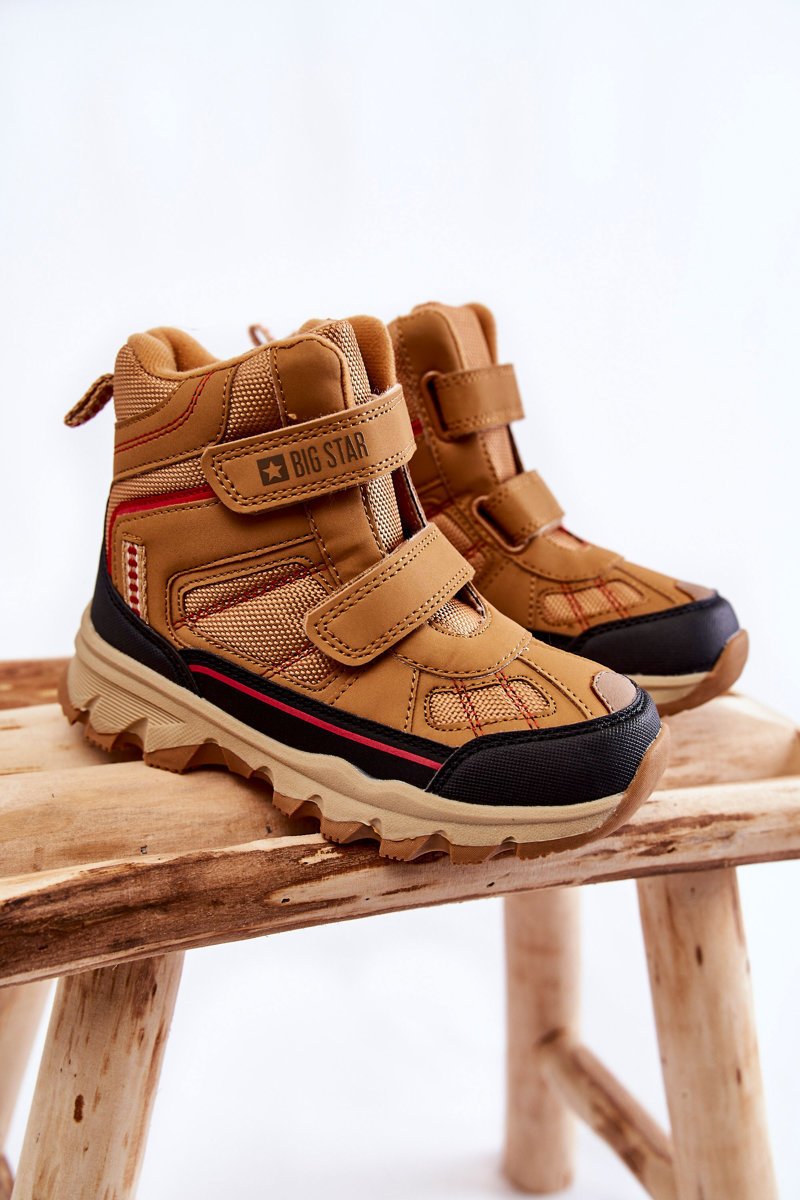 Dziecięce Botki Trapery Memory Foam Big Star KK374158 Camel-34