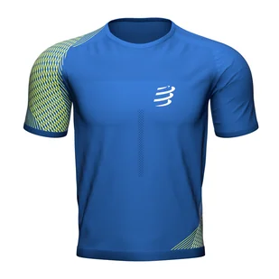 COMPRESSPORT Koszulka biegowa PERFORMANCE SS T-SHIRT niebieska - Koszulki sportowe męskie - miniaturka - grafika 2