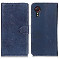 Portfele - Do Samsung Galaxy Xcover 7 Skórzane etui ze skóry bydlęcej z podstawką na portfel Niebieski Samsung Galaxy Xcover7 - miniaturka - grafika 1