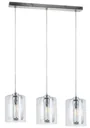 Elegancka Chromowana Lampa wisząca nad stół Tesh E14 nowowoczesana stylowa - Lampy sufitowe - miniaturka - grafika 1