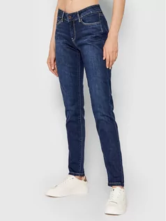 Spodnie damskie - Pepe Jeans Jeansy Soho PL201040 Granatowy Skinny Fit - grafika 1