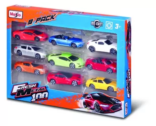 Maisto, Fm 9 Pack Modeli 3-Calowych, 11077 - Samochody i pojazdy dla dzieci - miniaturka - grafika 1