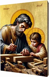 Ikona Świętego Józefa Rzemieślnika - Ikony i obrazy sakralne Ikona Świętego Józefa Rzemieślnika - Ikony i obrazy sakralne - miniaturka - grafika 1
