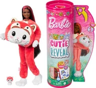 Lalki dla dziewczynek - Lalka Barbie Mattel Cutie Reveal Kotek-Panda Czerwona Seria Kostiumy Zwierzaczki (HRK23) - miniaturka - grafika 1
