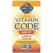 Witaminy i minerały - Garden of Life Vitamin Code RAW D3, 5000 IU, 60 kapsułek - miniaturka - grafika 1