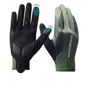 Rękawiczki rowerowe - Rękawiczki rowerowe długie ROCKBROS 1611000600 [Rozmiar M, Kolor Zielony] - miniaturka - grafika 1