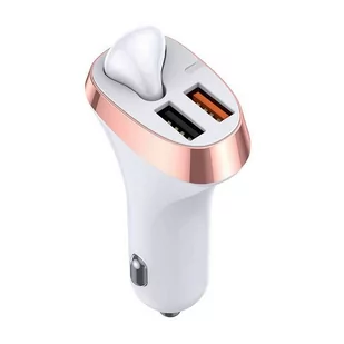 Joyroom Joyroom ładowarka samochodowa 2x USB + słuchawka Bluetooth 5.0 30W 2.1 A Quick Charge 3.0 biały (JR-CP2) JR-CP2 - Ładowarki samochodowe - miniaturka - grafika 2