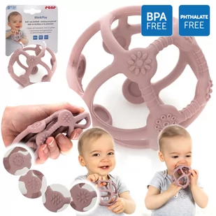 Gryzak ząbkowanie piłka sensoryczna BPA free REER - Zabezpieczenia dla dzieci - miniaturka - grafika 1