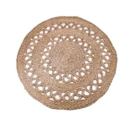 Dywany - OKRĄGŁA MATA PODŁOGOWA Z TRAWY MORSKIEJ 150x150 cm - miniaturka - grafika 1