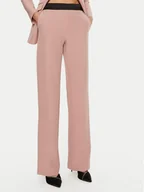 Spodnie damskie - ARTIGLI Spodnie materiałowe ACPA000049 Różowy Regular Fit - miniaturka - grafika 1