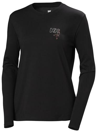Helly Hansen Damska koszulka z długim rękawem F2F W z bawełny organicznej - czarna, XS