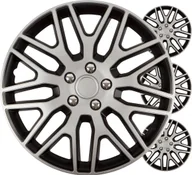 Kołpaki samochodowe - Kołpaki samochodowe 4szt. komplet dakar czarno srebrne 15" cali color box - miniaturka - grafika 1