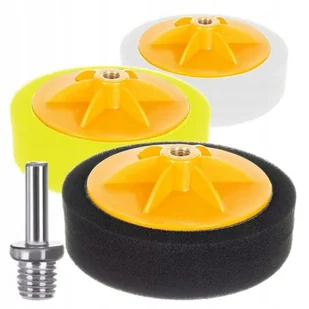 Pady Polerskie Gąbki x3 Do Wiertarki Zestaw 150mm Adapter - Akcesoria do mycia samochodu - miniaturka - grafika 1