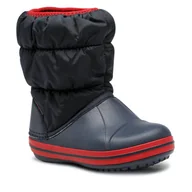 Buty dla chłopców - Śniegowce Crocs Winter Puff Boot 14613-485 Granatowy - miniaturka - grafika 1