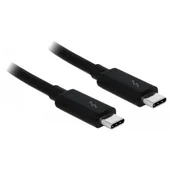 Kable USB - Delock Kabel Thunderbolt 3 wtyczka USB-C na USB-C Czarny, czarny 84846 - miniaturka - grafika 1