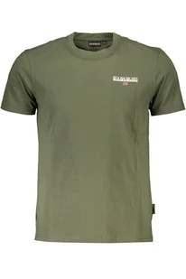 ZIELONY T-SHIRT MĘSKI Z KRÓTKIM RĘKAWEM NAPAPIJRI - Napapijri - Koszulki i topy damskie - miniaturka - grafika 1