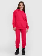 Spodnie i spodenki dla dziewczynek - 4F Spodnie dresowe joggery dziewczęce - różowe 140 (9-10 lat) - miniaturka - grafika 1