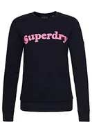 Bluzy damskie - Superdry Vintage Cooper Classic Crew Bluza damska, Eclipse Navy, 32 - miniaturka - grafika 1