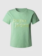 Koszulki i topy damskie - Pepe Jeans Koszulka "Aria" w kolorze zielonym - miniaturka - grafika 1