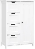 Szafki łazienkowe - Biała szafka z 4 szufladami P4-H60 - miniaturka - grafika 1