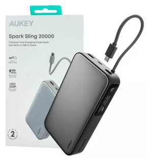 Aukey PB-Y48 PowerBank 20000mAh 130W 4xUSB LED PPS kabel USB-C - Powerbanki - miniaturka - grafika 1