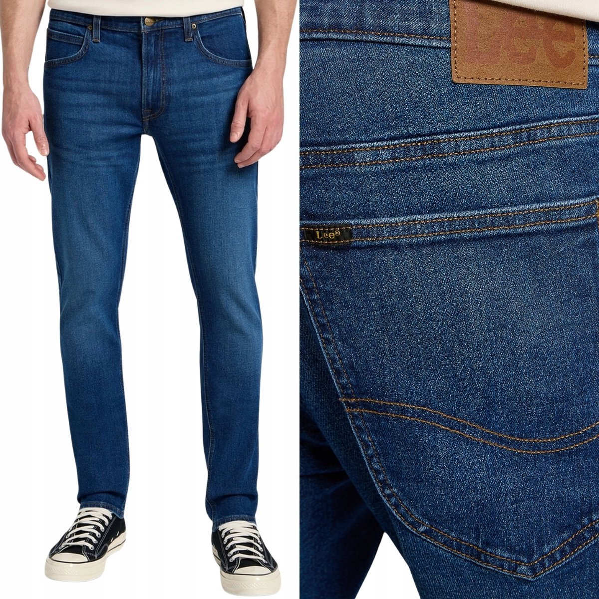 Lee LUKE SLIM Blooming DżINS MOCNO ZWĘŻANE MĘSKIE SPODNIE JEANSOWE W36 L34