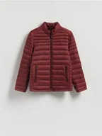 Kurtki męskie - Reserved - Pikowana kurtka ze stójką - bordowy - miniaturka - grafika 1