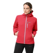 Kurtki damskie - Damska kurtka przeciwdeszczowa EAGLE PEAK JACKET W tulip red - XS - miniaturka - grafika 1