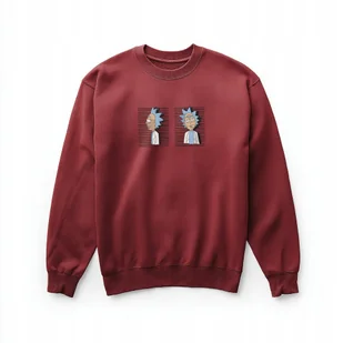 Bluza Rick i Morty - bordowa, haft premium, unisex, miękka bawełna L - Bluzy męskie - miniaturka - grafika 1