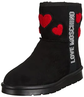 Love Moschino Damskie botki St.tod. Winterboot Scamosciato, czarny, 35 EU - Botki damskie - miniaturka - grafika 1