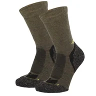 Skarpetki i podkolanówki sportowe - Skarpety turystyczne - Wełna Merino - Multi zielone - 2 pary - miniaturka - grafika 1