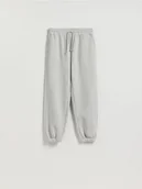 Spodnie damskie - Reserved - Spodnie dresowe ze ściągaczem - jasnoszary - miniaturka - grafika 1