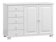 Komody - Komoda drewniana sosnowa nr38 biała - miniaturka - grafika 1