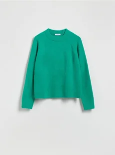 Reserved - Sweter z domieszką wełny - jasnozielony - Swetry damskie - miniaturka - grafika 1