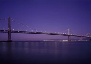 San Francisco Oakland Bay Bridge, USA, Carol Highsmith - plakat 80x60 cm - Plakaty - miniaturka - grafika 1