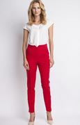 Spodnie damskie - SD112 spodnie z wysokim stanem, Kolor czerwony, Rozmiar 2XL, Lanti - Primodo.com - miniaturka - grafika 1