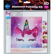 Zabawki kreatywne - Centrum Diamentowa mozaika 5D - Unicorn horn 20x20cm - miniaturka - grafika 1