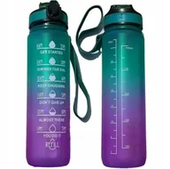 Shakery i bidony sportowe - BUTELKA NA WODĘ BIDON SPORTOWY Z MIARKĄ Z PODZIAŁKĄ NA SIŁOWNIE FITNESS 1L - miniaturka - grafika 1