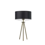 Lampy stojące - Lampka nocna LYSNE Alta, czarna, złota, E27, 50x30 cm - miniaturka - grafika 1