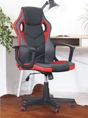 Fotele gamingowe - Designerski fotel gamingowy obrotowy VIPER czarno-czerwony - miniaturka - grafika 1