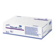 Rękawiczki jednorazowe - Peha-soft nitrile, rękawice nitrylowe, niejałowe, bezpudrowe, niebieskie, rozmiar L, 100 sztuk - miniaturka - grafika 1
