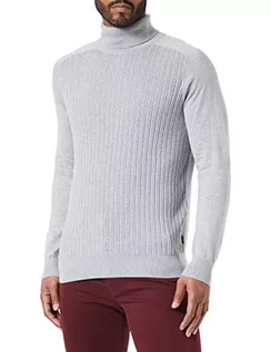 Bluzy męskie - BOSS Męska bluza Knitted_Sweater, Open Grey, XXL (DE) - grafika 1