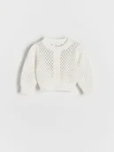Bluzki dla niemowląt - Reserved - Ażurowy kardigan - biały - miniaturka - grafika 1
