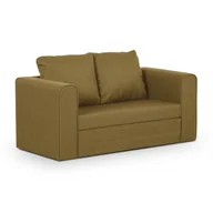 Sofy i kanapy - Sofa kanapa rozkładana 2 os MOCCA żółta - miniaturka - grafika 1