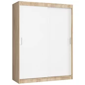 Szafy - Akord Fabryka mebli SZAFA PRZESUWNA 150cm CLP MONO SONOMA/BIAŁA OP0LSZASONBIABL150CLP - miniaturka - grafika 1