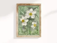 Obrazy i zdjęcia na płótnie - Oryginalna akwarela. Narcyzy A4 - miniaturka - grafika 1