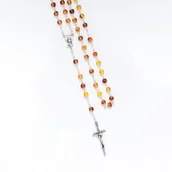 Różańce - Różaniec bursztyn syntetyczny - miniaturka - grafika 1