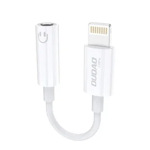 Dudao kabel przejściówka adapter słuchawkowy certyfikat MFI (Made For iPhone) 3,5 mm mini jack - Lightning 8 cm biały (L13Pro white) - Kable USB - miniaturka - grafika 1