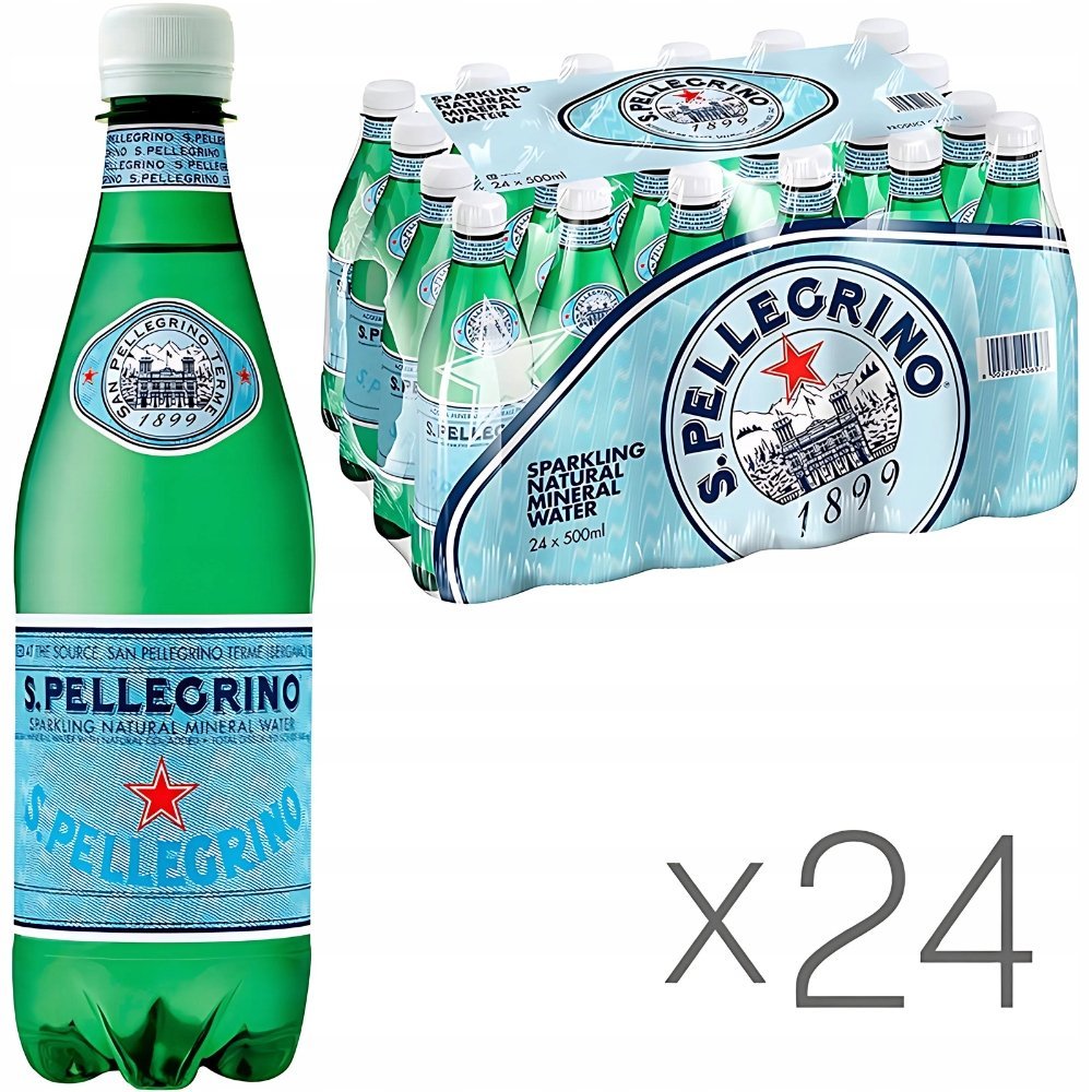 San Pellegrino Woda Mineralna Gazowana Naturalne Nasycenie - PET - 24x0,5L